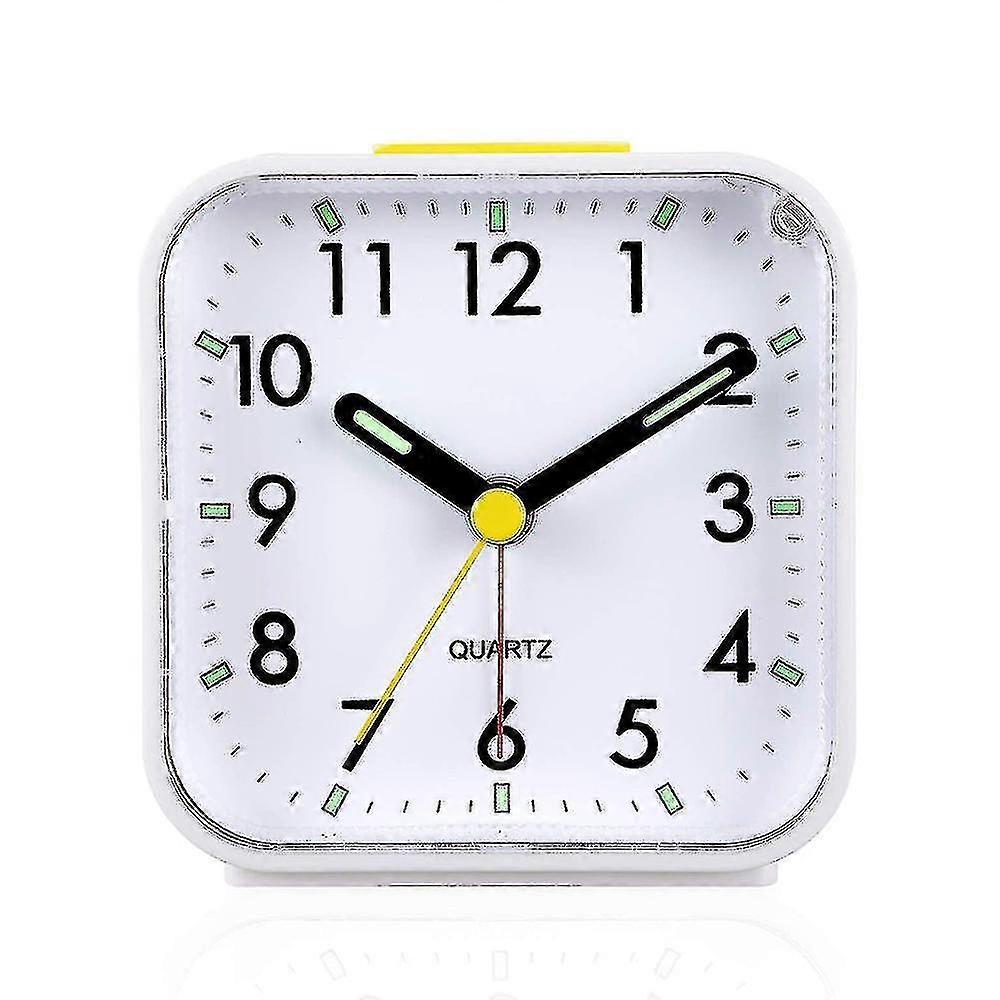Silent Analog Alarm Clock Portable Small Alarm Clock