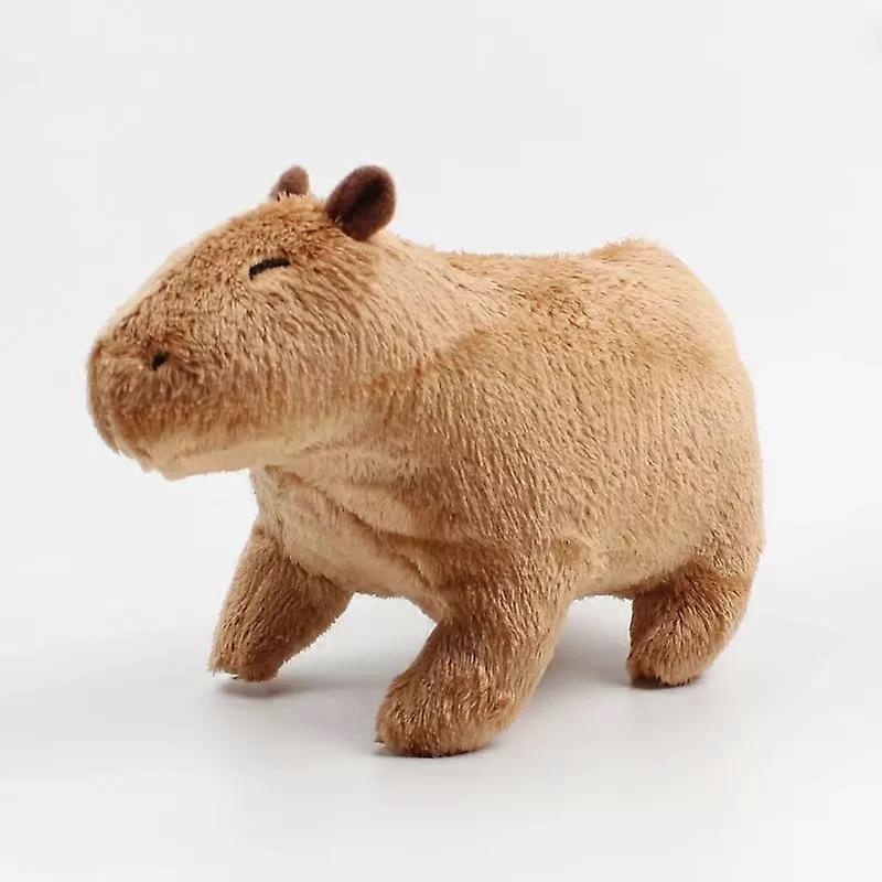 18cm Simulation Capybara Plush Toy Fluffy Capybara Doll Soft Stuffed Animal Toy Kids Birthday Gift Toy Home Room Decor