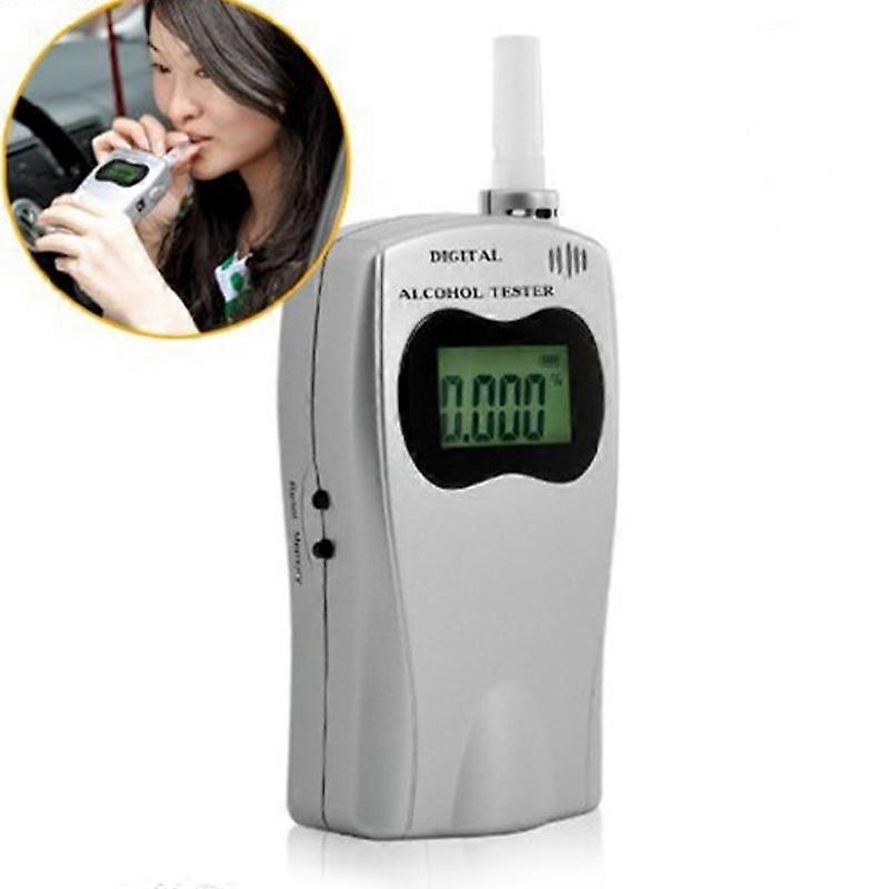 Digital Breath Alcohol Tester Breathalyzer Professional Alcohol Detector Powered By USB Charger 5 Mouthpieces with LCD Screen
