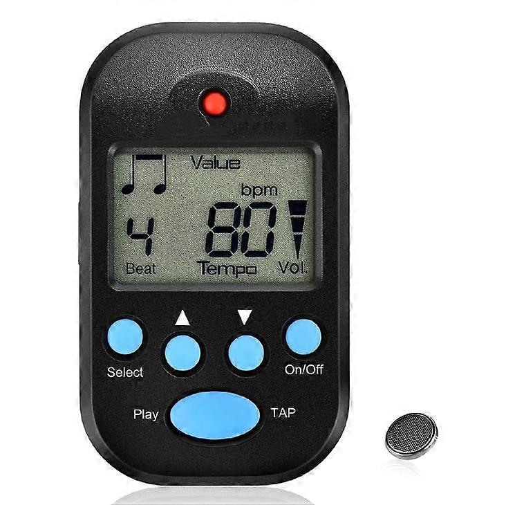 Mini digital metronome with multi-function speaker for saxophone, piano, guitar, violin, flute, drum