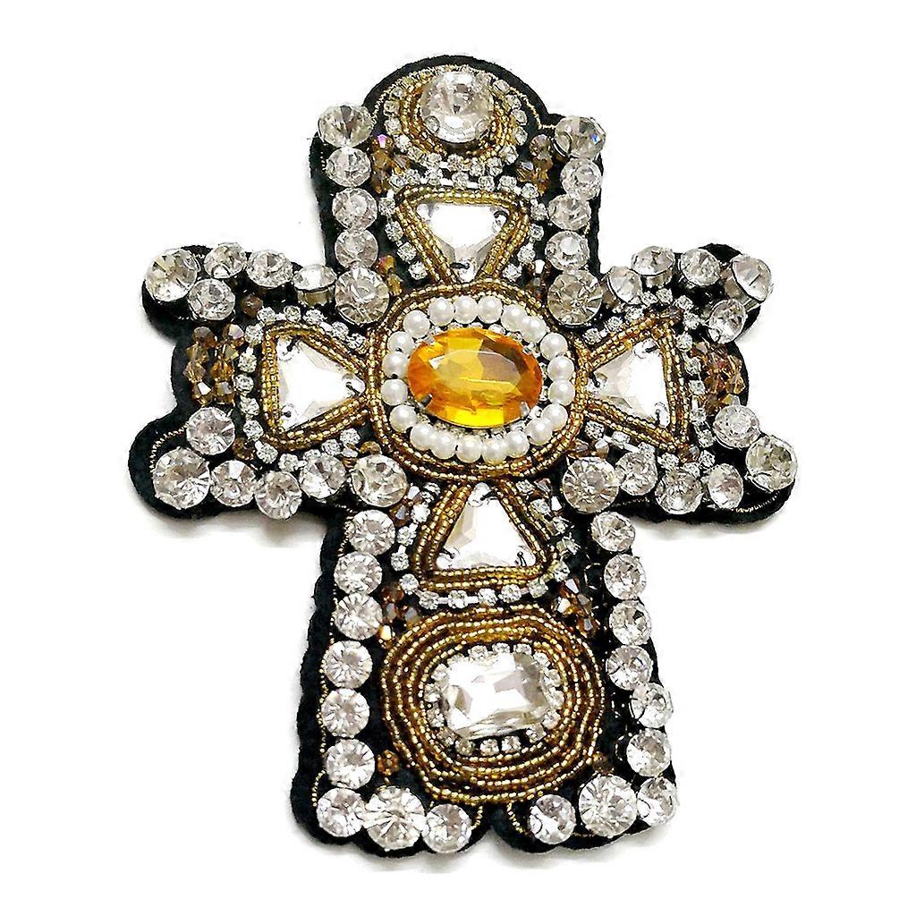 for Creative for Rhinestone for Cross Patch Large for Cross Clothes Badge Sewing