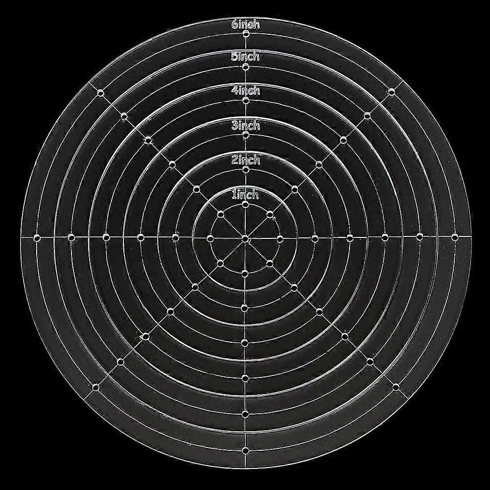 6Pcs Round Quilting Template Set 1/2/3/4/5/6 inch Acrylic Embroidery Tool Drawing Line Template for Hand Quilting and Embroidery 3mm Thick
