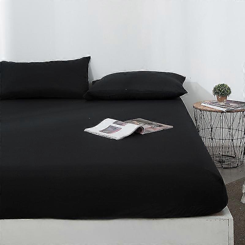 Multi Size Bed Sheet Waterproof Solid Bed Fitted Sheet Mattress Covers Elastic Band For Four Corners (Bed sheets only)