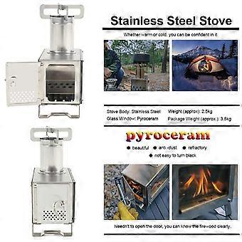 Soomloom Wood Burning Stove Stainless Steel Compact Portable Solo