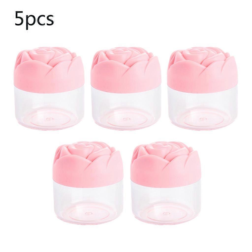5Pcs Empty Plastic Cream Jar with Lid Cosmetic Slime Refillable Container Pot