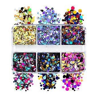 Ronde Nagel Glitter Paillette Nagel Pailletten Make-up Gezicht Body Nails Arts &Crafts