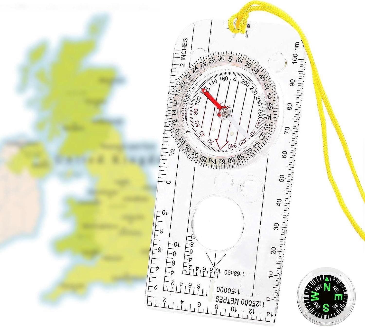 Explorer Compass Directional Compass Navigation Compass Strap and Button Compass Pocket Compass - Adventure Map Reading