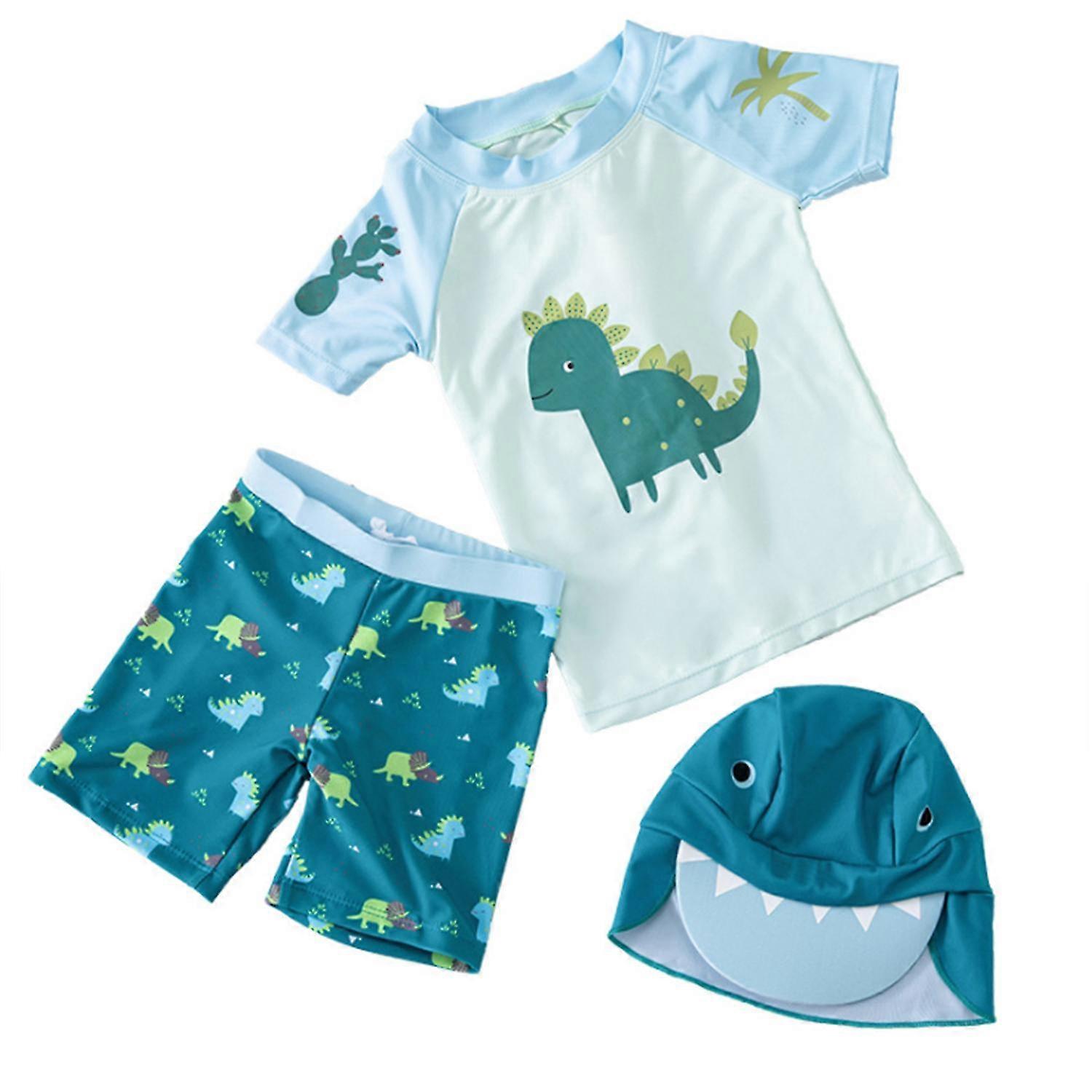 Boys' Two-piece Crab Swimsuit Set With Upf 50+ Rash And Hat