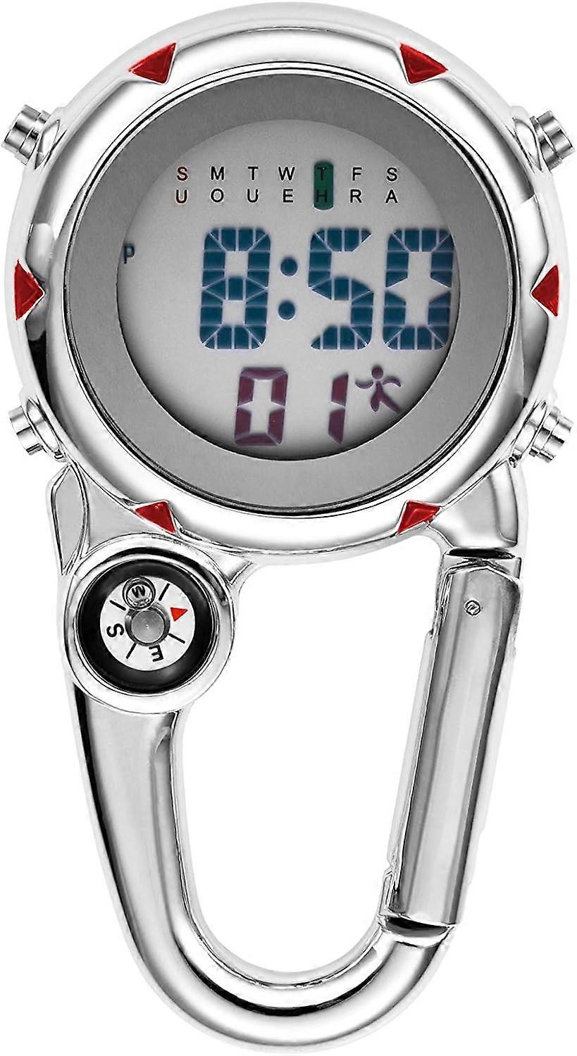 2025 New Multifunctional Quartz Watch Luminous Face Fob Digital Watch with Compass for Doctors Nurses or Outd