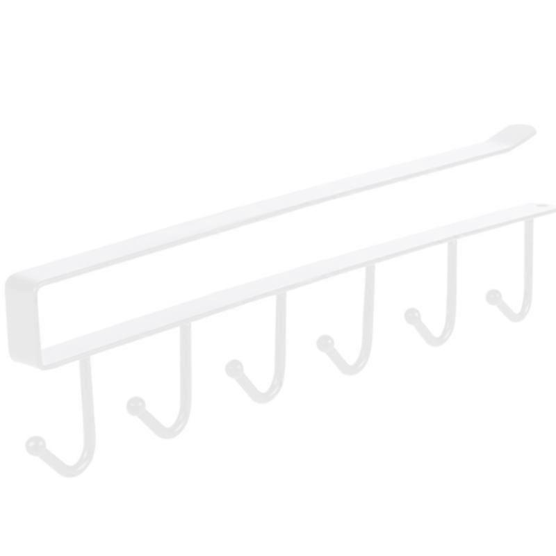 Anti-rust Cabinet Hanger Easy Installation Iron Punch Free U-shape Storage Hook for Home