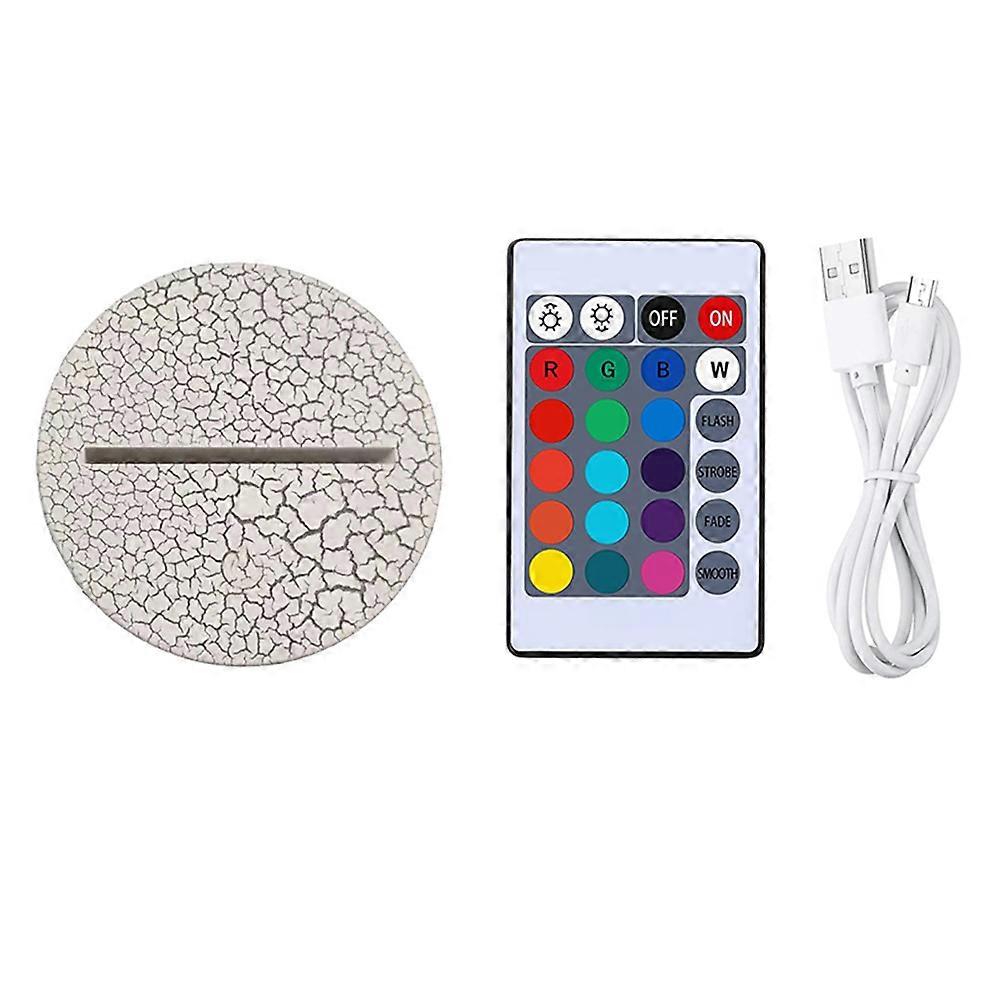 1 Set 3D Night Light Display Base 7 Color Changing LED Light Display Stand