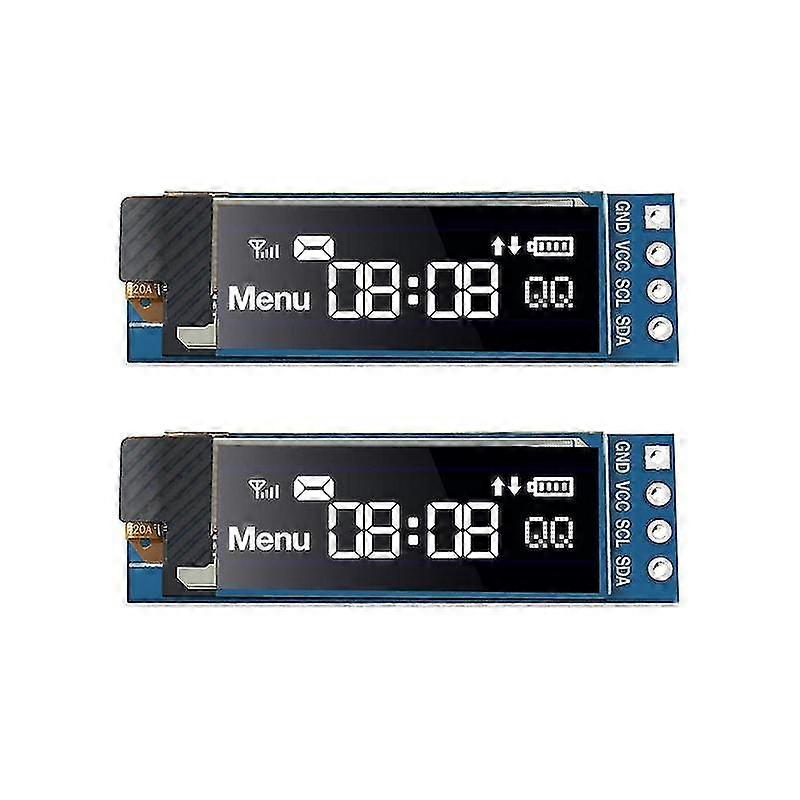 2st 0,91 tums Oled Display Module Driver Iic I2c Seriellt lysande displaykort med vitt ljus