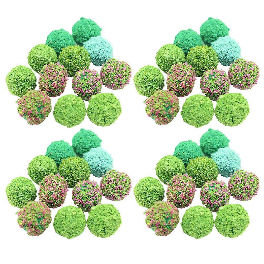 50Pcs Miniature Plant Ball Sand Table Bush Trees Balls Vegetation Groups Shrubs Railway Model