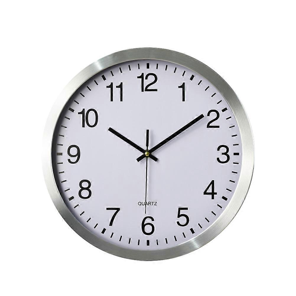 1Pc Electronic Wall Clock Retro Wall Hanging Clock LED Wall Clock for Home Store Without Battery White