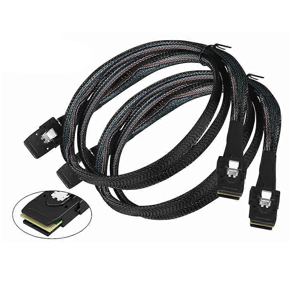 2Pcs Mini SAS SFF8087 to SFF8087 Cable Breakout Splitter Internal Cable 3.3 Feet