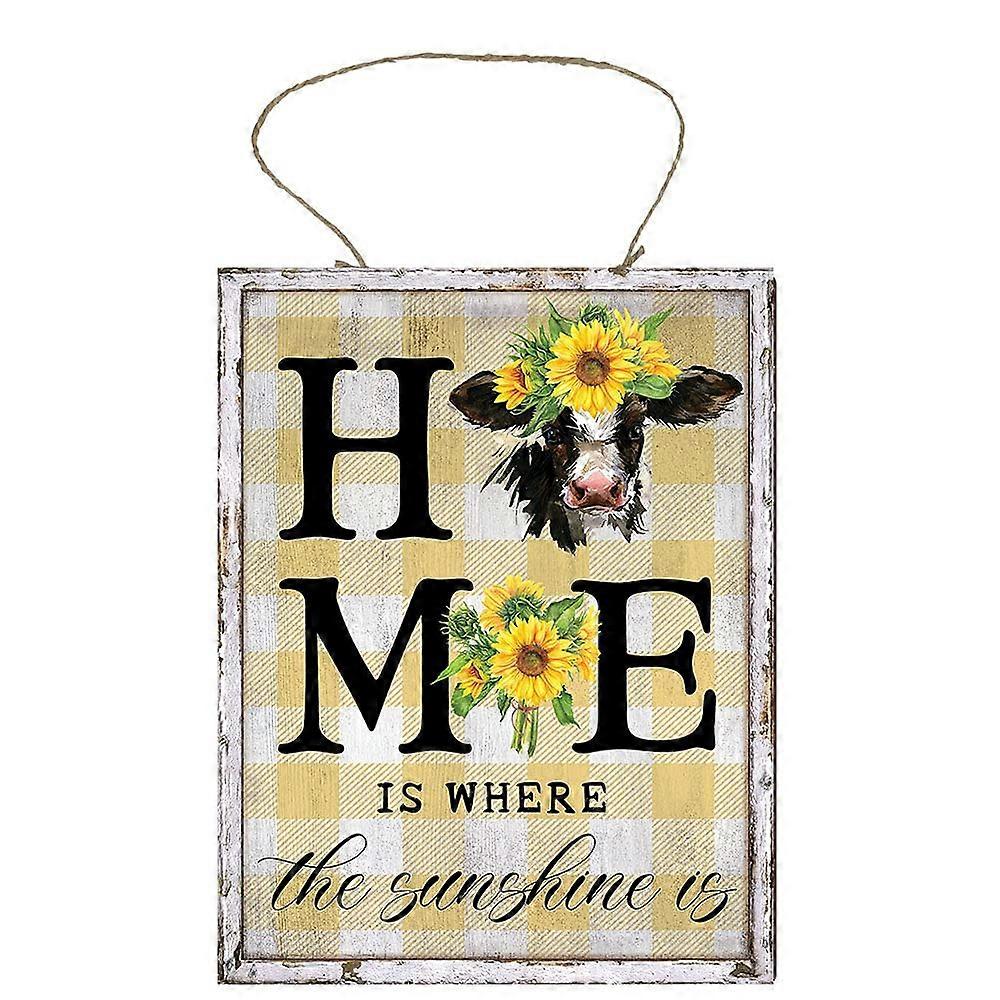 Dom jest tam, gdzie słońce jest drukowane ręcznie robione drewniane znaki