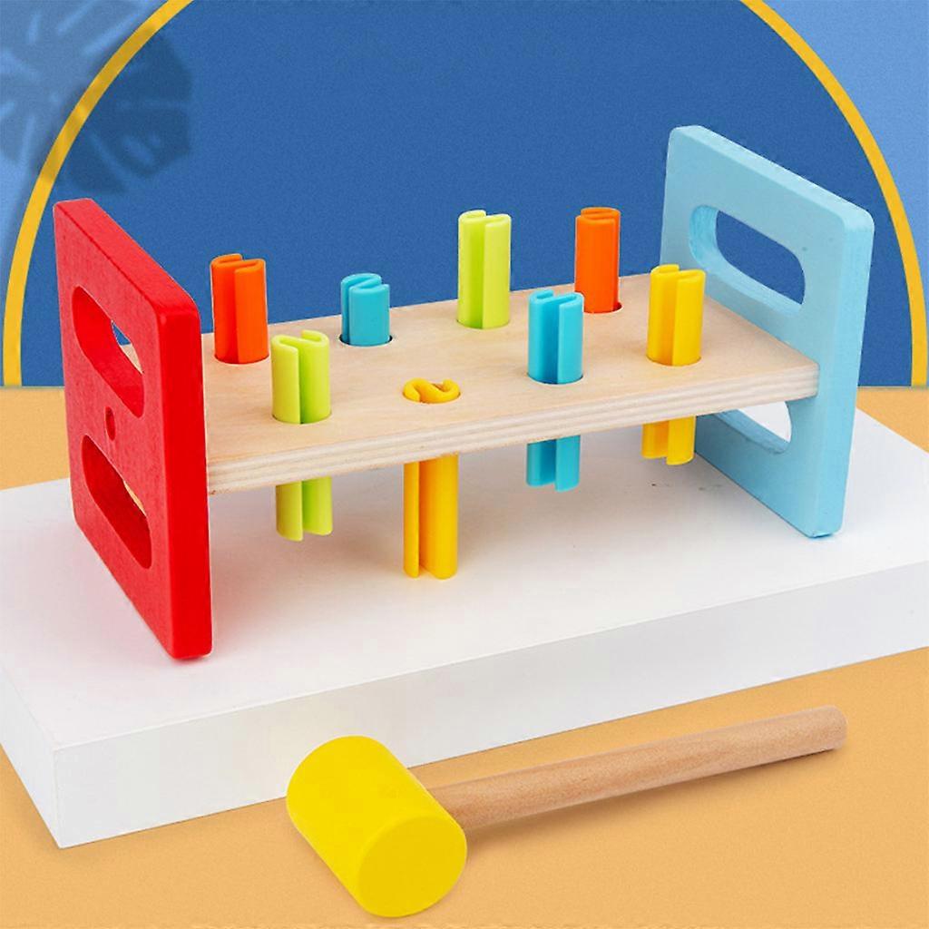 Stack Driving Platform Wood Hammering Pounding Toy Educational Toys