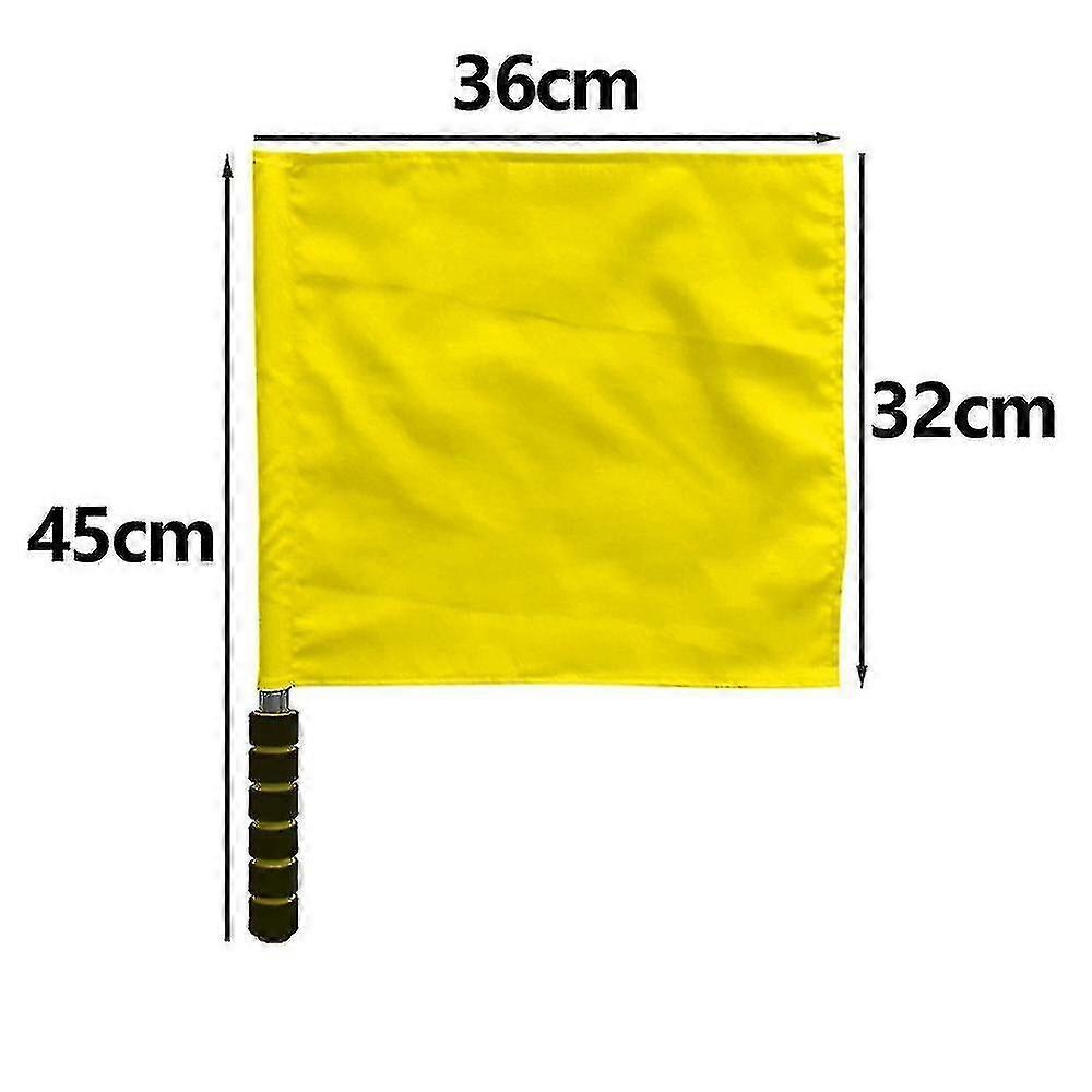 Referee Commanding Red Signal Flag, Sponge Handle (1 Piece, Yellow)