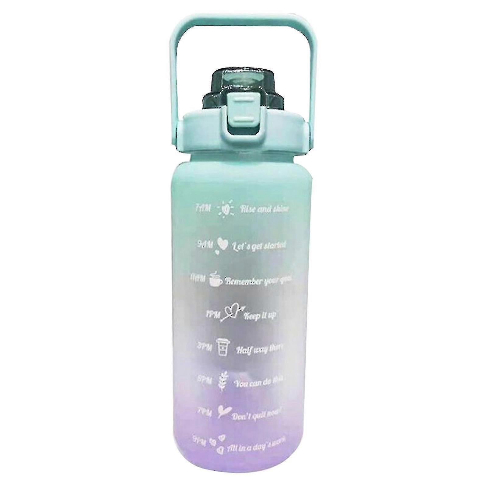 Bouteille d'eau d'extérieur avec marqueur de temps, 2 l, cadeau de motivation