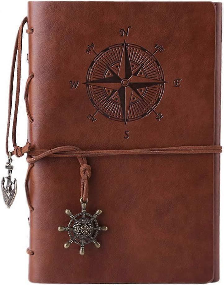 New product,Leather Journal Notebook,Vintage Spiral Notebook Refillable Daily Planner Embossed Travel