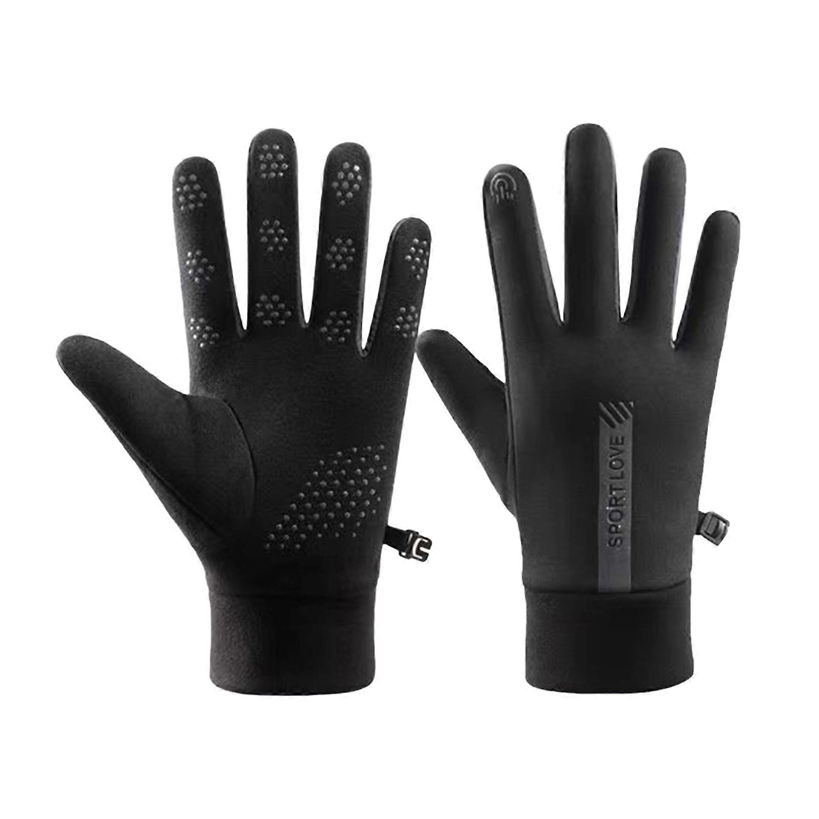 1 Pair Women Winter Gloves Windproof Thick Warm Touch Screen Anti-slip Soft Cold-proof Elastic Wrist Cycling Riding Skiing Gloves