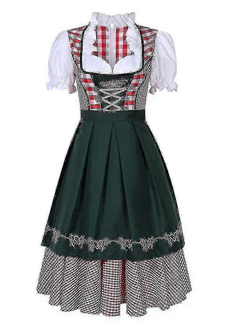 عالية الجودة الألمانية التقليدية منقوشة Dirndl اللباس مهرجان أكتوبر زي الزي للنساء البالغات هالوين كوسبلاي يتوهم حزب
