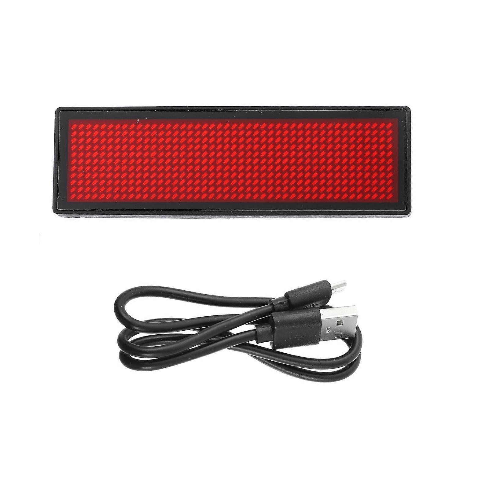 LED Name Badge Scrolling Message Badge Programmable Name Badge with USB Cable