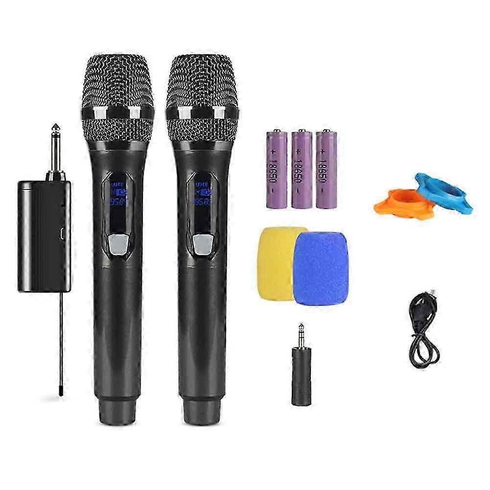 Wireless Microphone Metal Dynamic Microphone System With Rechargeable Receiver For Karaoke Singing