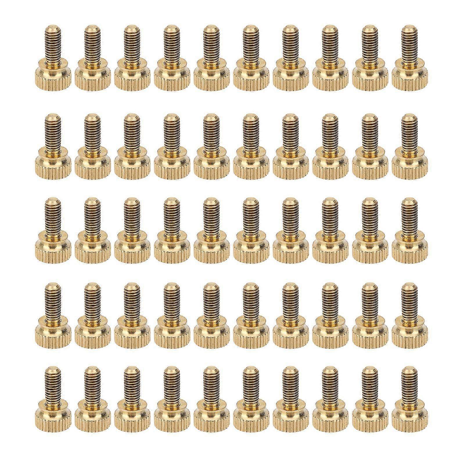 50 Stück M5 x 12 mm Reine Kupfer mit flachen Rändelschrauben