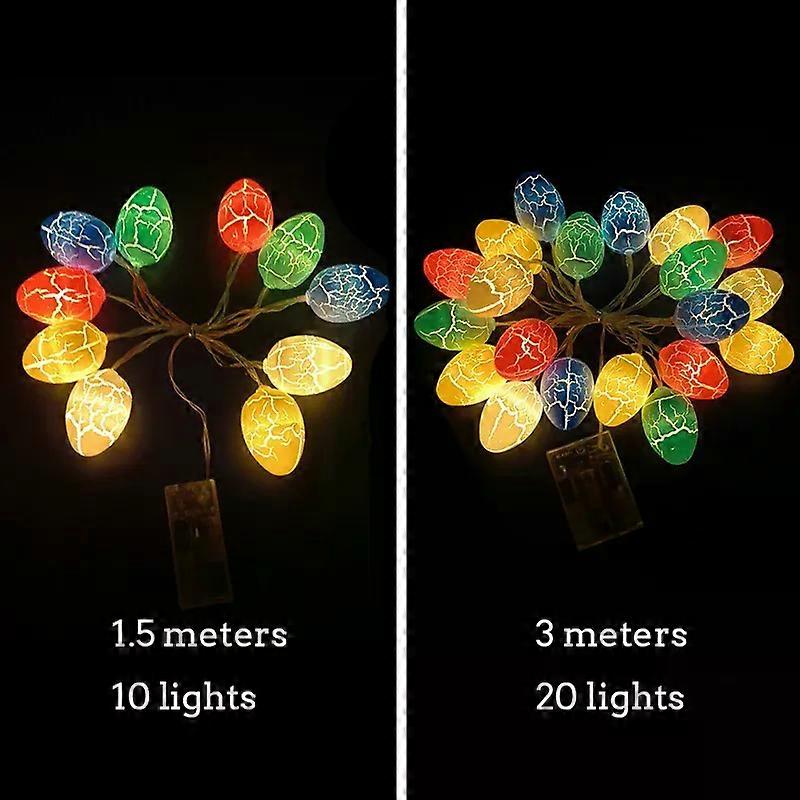 1.5/3m Colorful Easter LED Lights Easter Egg Lights Happy Easter Party Supplies Home Decoration