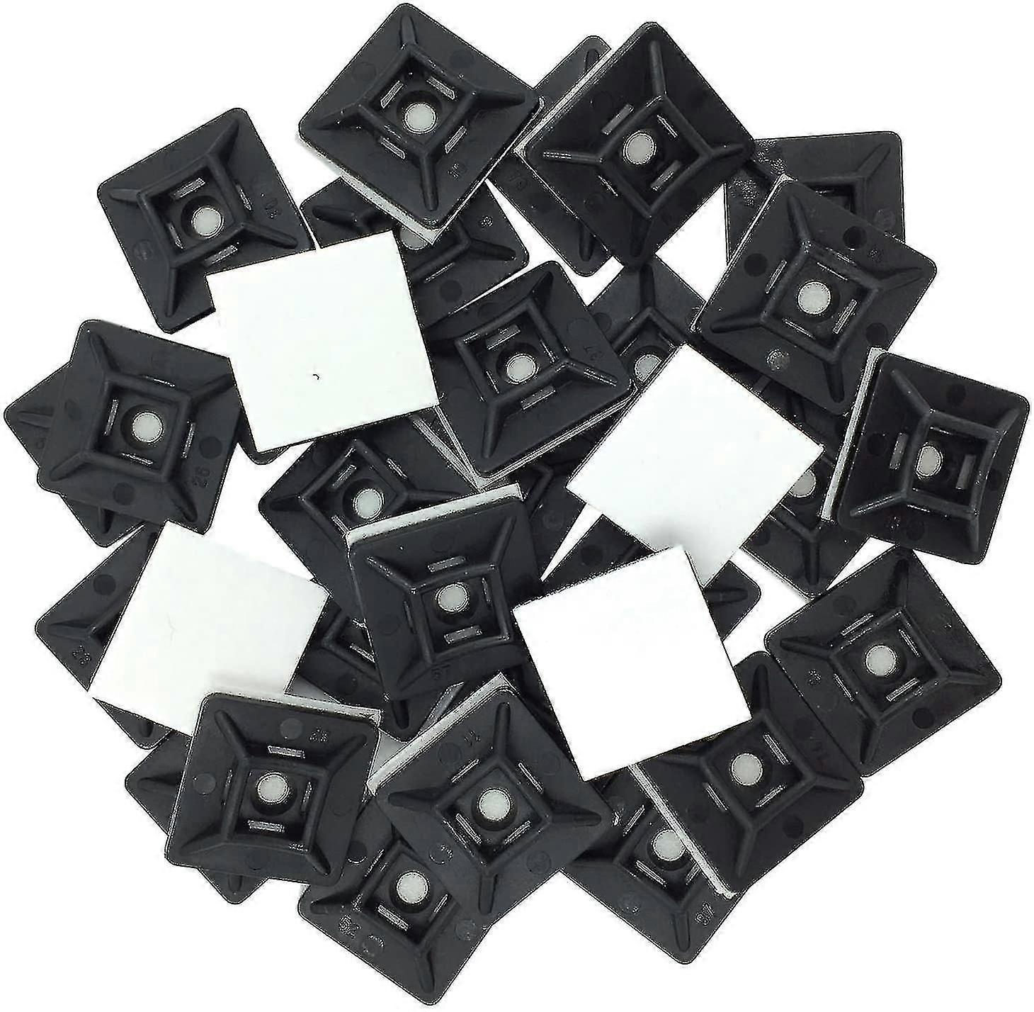 Jinyi 100 Pieces Of 19*19mm - Cable Tie Bracket,paste-type Wiring H Suct Sheet Cord Bundled On The Wal