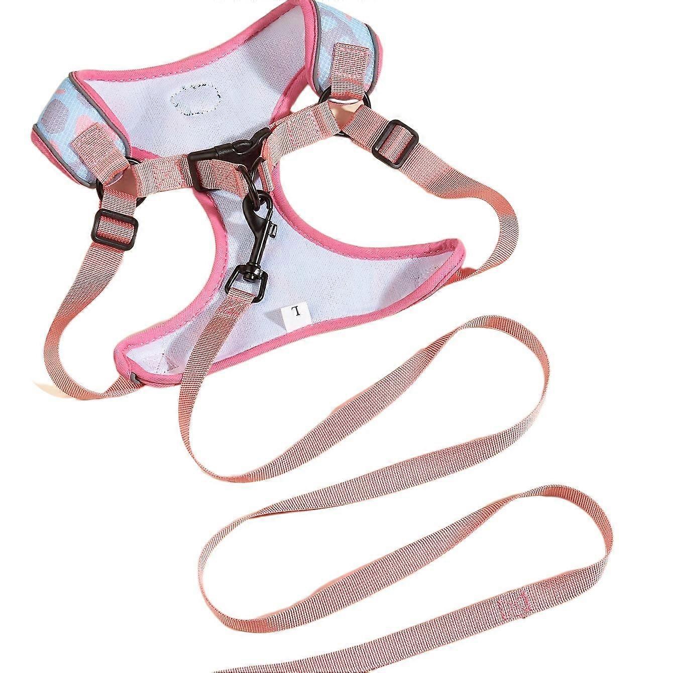 Cat Harness and Leash Set Stylish Escape Proof Cat Vest Harness Adjustable Breathable Pet Harness with Reflective  M