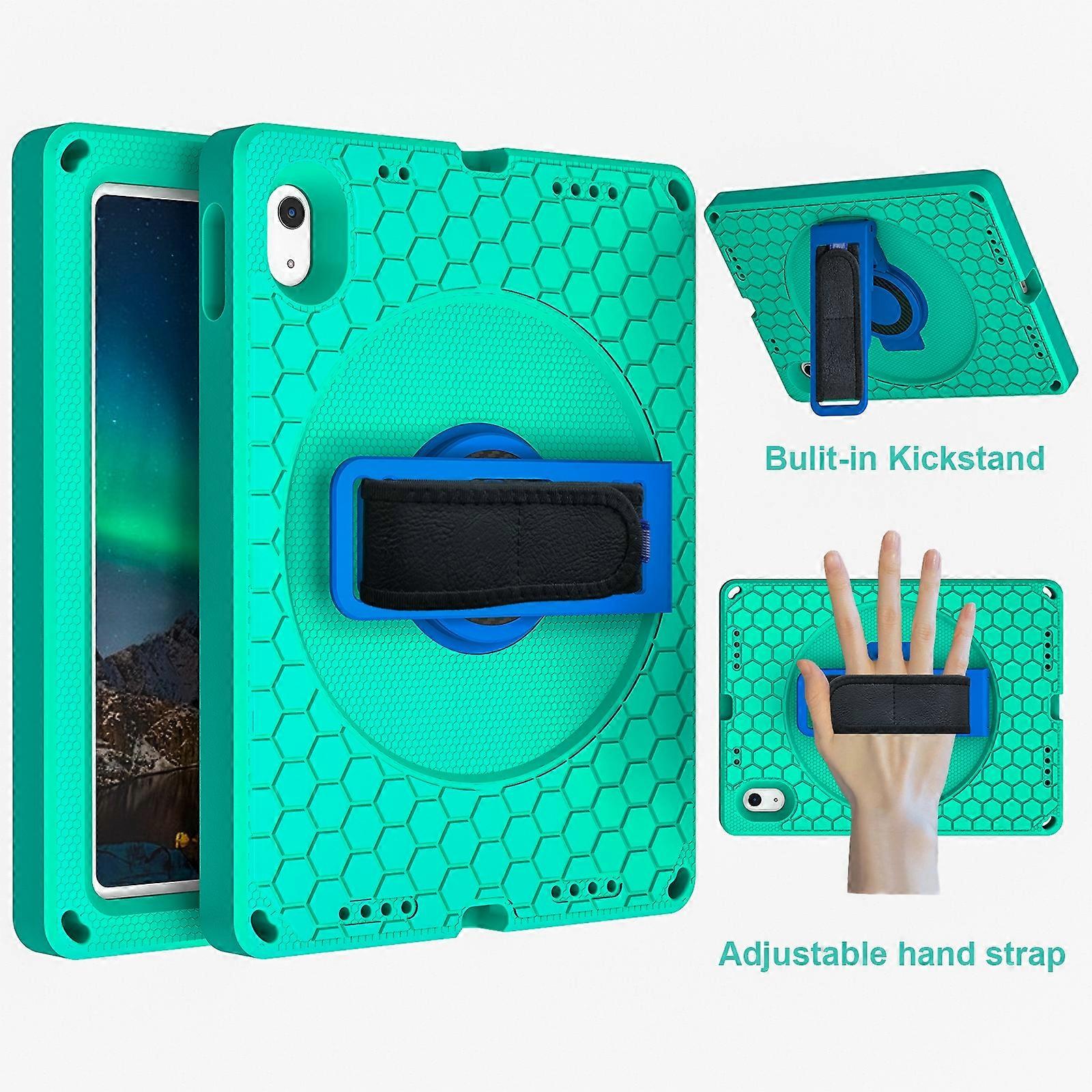 For iPad 2025 / 2022 360 Rotation Stand EVA Hard PC Tablet Case with Strap