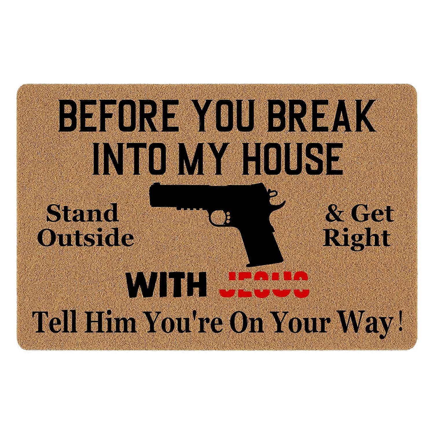 Funny Doormat for Entryway Housewarming Gift 23.7 x 15.7 Inch