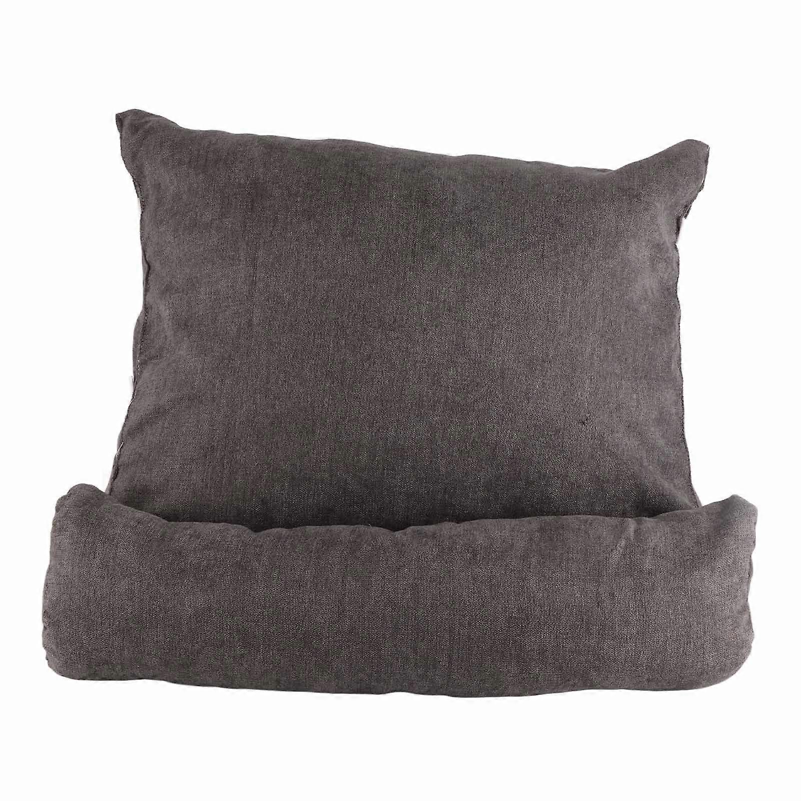 Large Backrest 60x22x50cm Triangular Design Detachable Soft Comfortable Reading Pillow Backrest for Home Sofa Bed Dark Gray 60x22x50cm