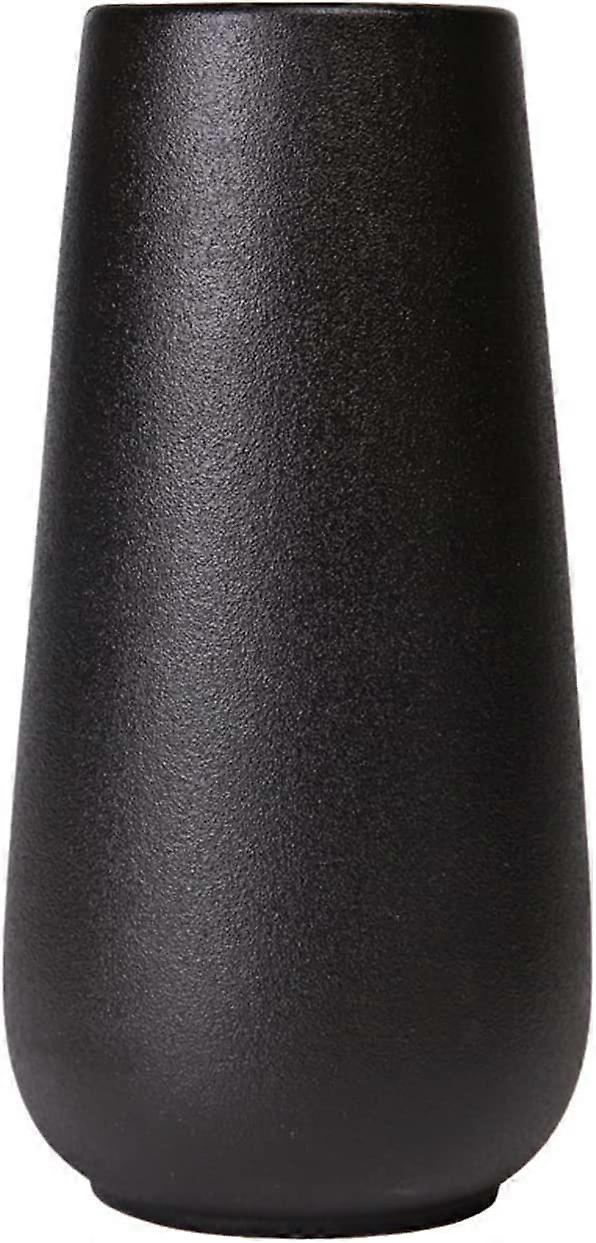 Premium Black Ceramic Flower Vase for Home Decor