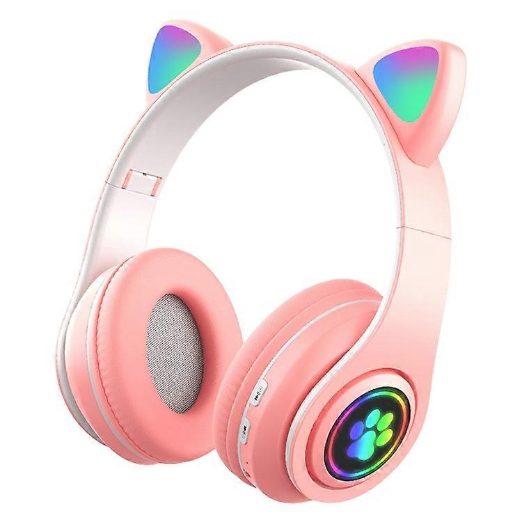 B39 katt öra design LED gradient ljus trådlöst bluetooth headset