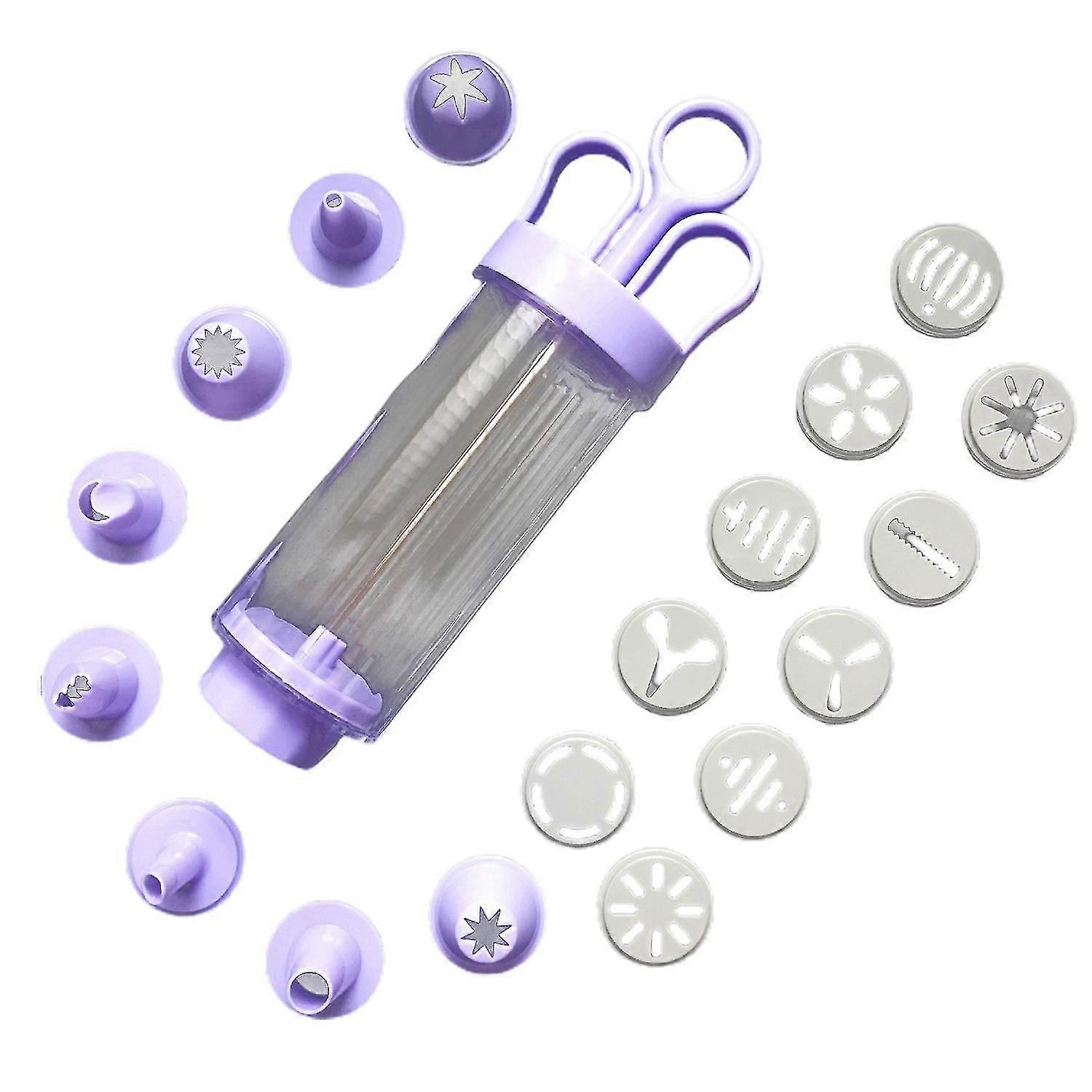 1 Set Cream Syringe Food Grade Non-stick Multi-Purpose Hand Making DIY Biscuit Cake Icing Piping