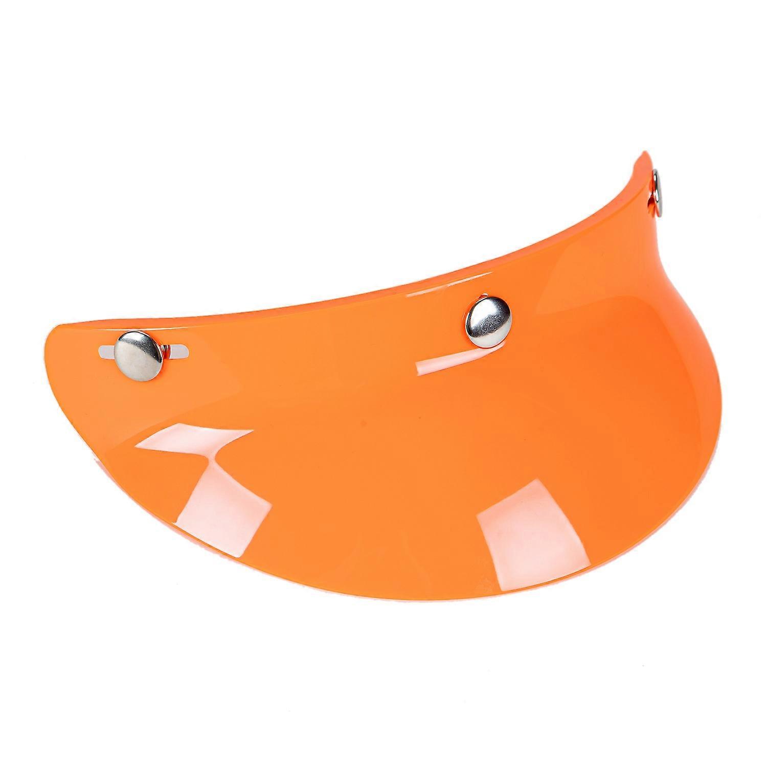 3 Snap-Button Visor Shield Lens Visor Flip Up Wind Shield for Open Face Motorcycle Helmet