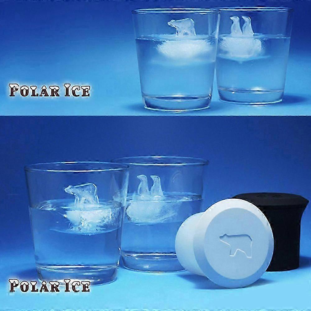 Ice Cube Trays Ice-Cube Mould Food Grade Silicone 3D Ice Maker Tray Polar-Bear And Penguin