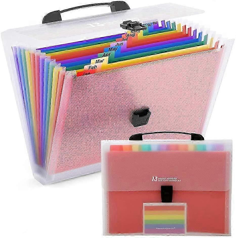 Expandable File Folder Accordion File Package Folder Store Test Papers Various Documents Contracts Cards Coupons Documents etc.(327x265x30mm)