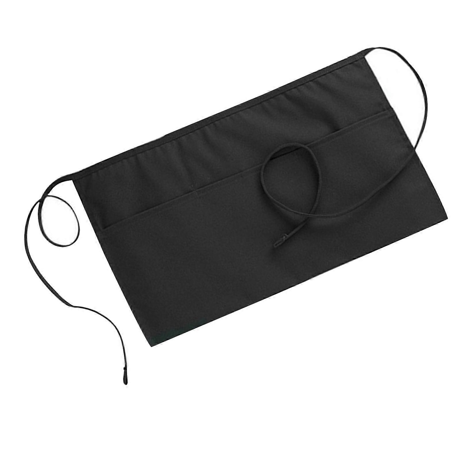 Half Length Apron Waterproof Cooking Kitchen Apron Adjustable Multi Pockets for