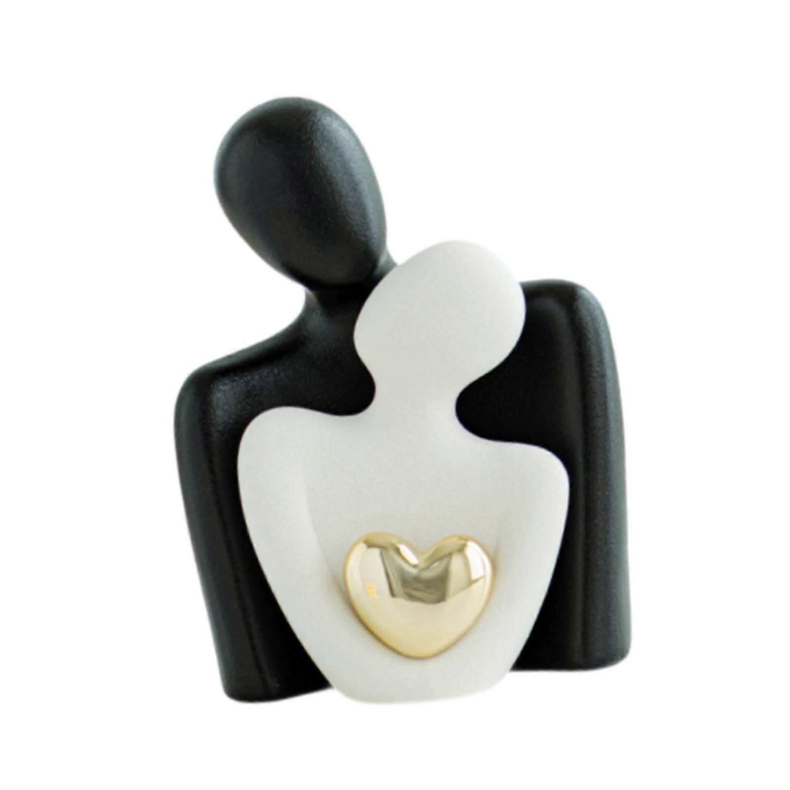 Couple Statue Artwork Hugging Couple Figurine for Office Living Room Shelves