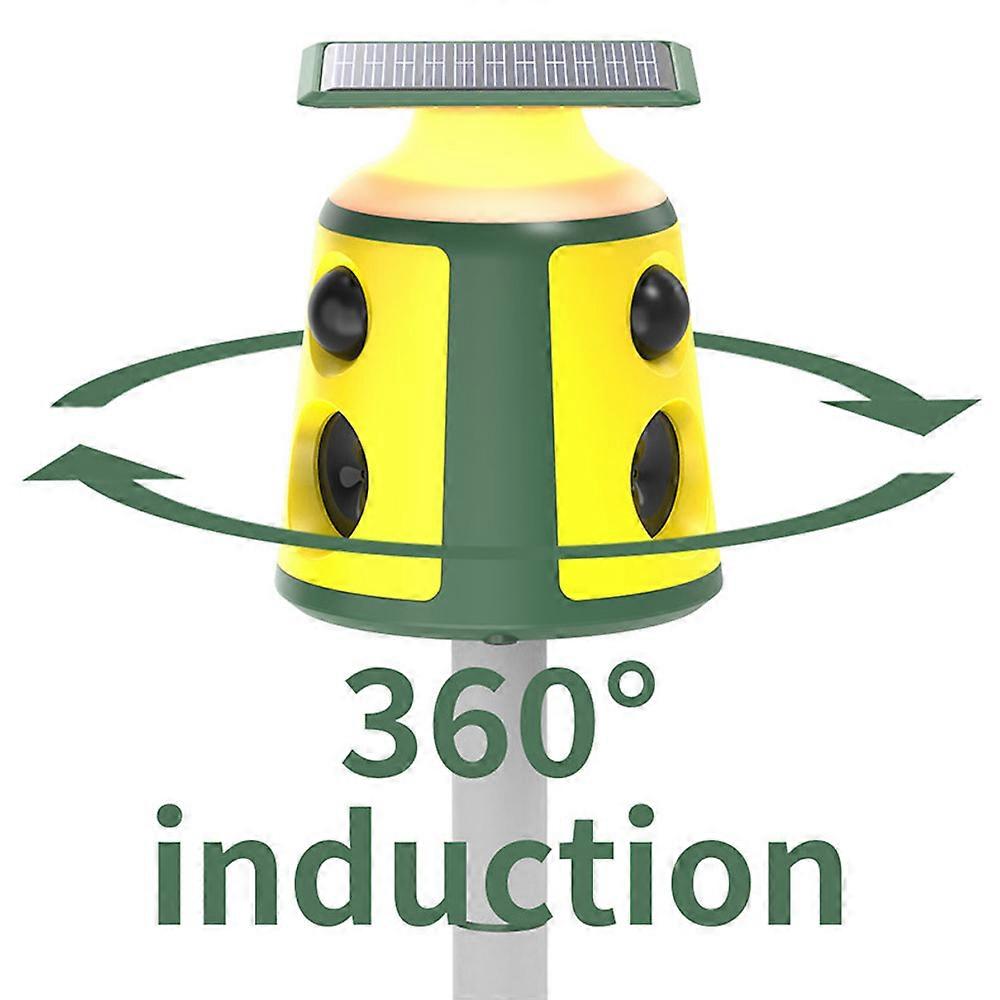 USB Rechargeable Outdoor Waterproof Animals Driving Device Solar Energy PIR Sensor Animals Repeller 360° Frighten Animals Machine Mouse Expeller