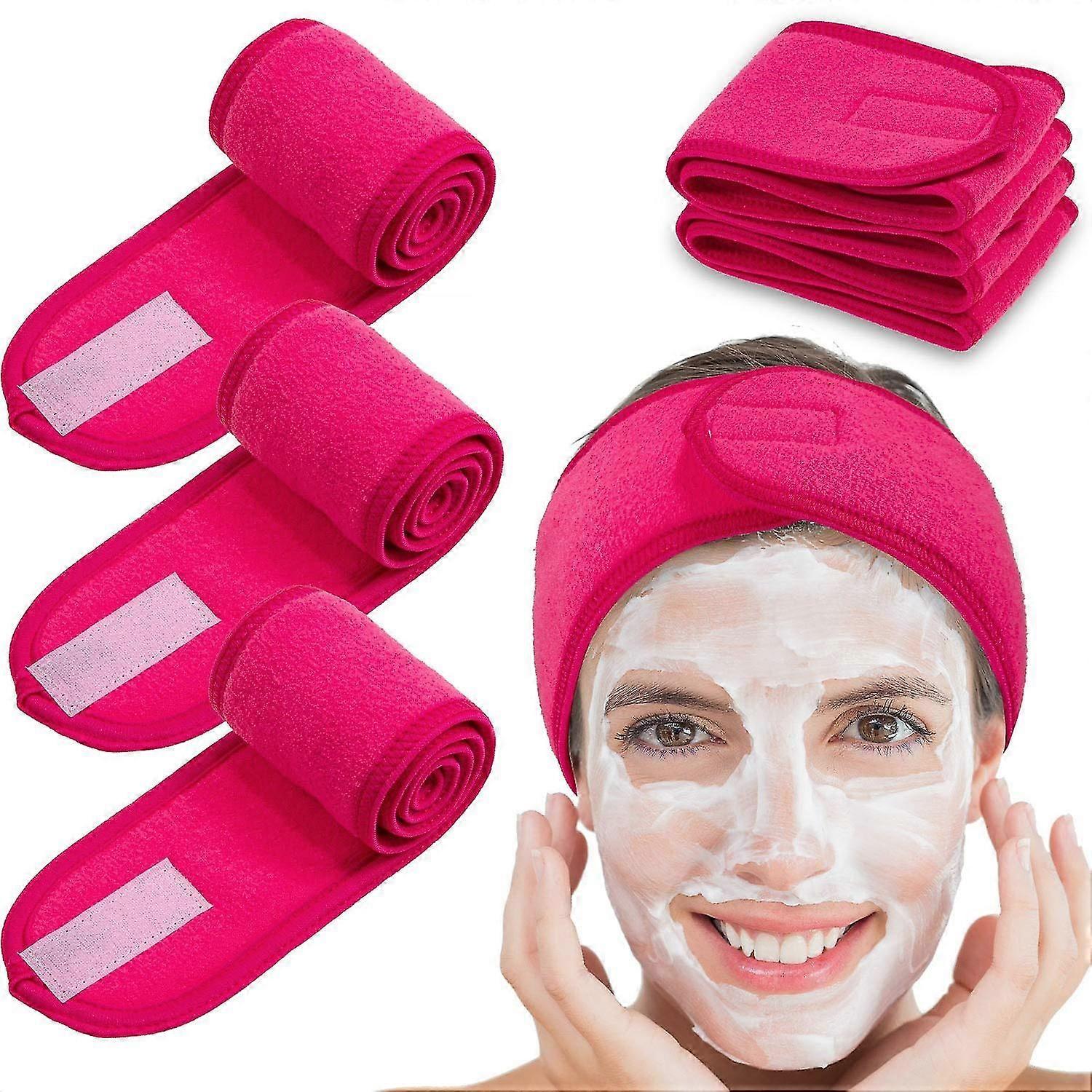 4pcs Hair Band For Make-up,adjustable Hair Protection Band With Velcro
