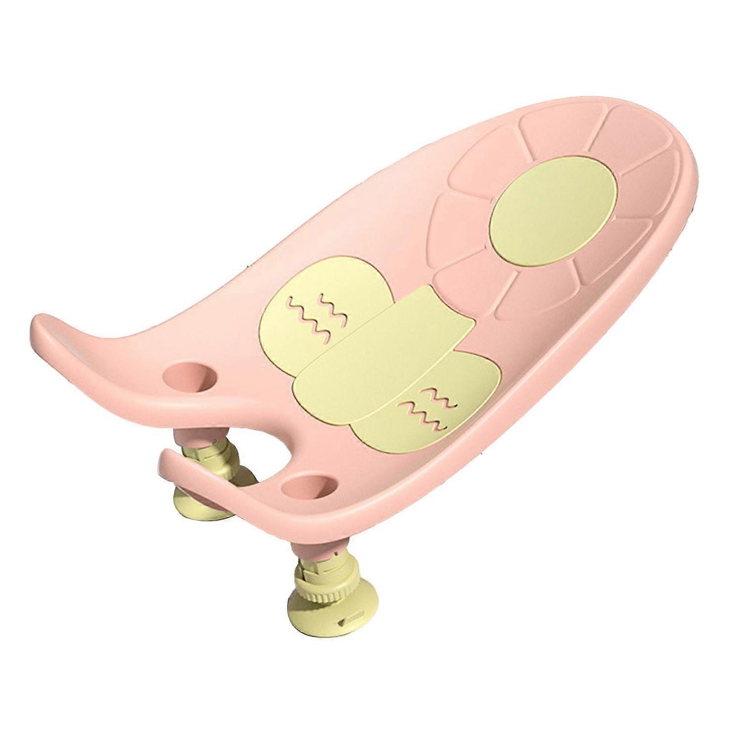Baby Bath Tub Multifunctional PP and TPE Adjustable Non Slip Baby Butt Washing Stand Pink