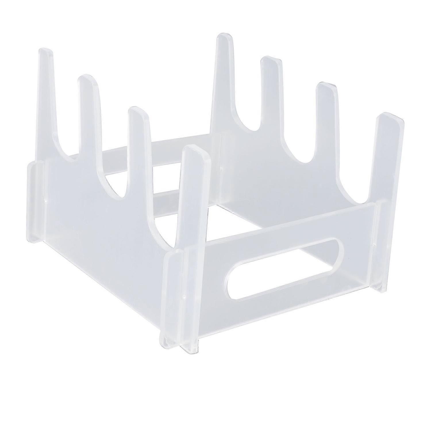 Plate Dinnerware Display Stand Acrylic Multiple Plates Display Rack Space Saving Kitchen Organizer 3