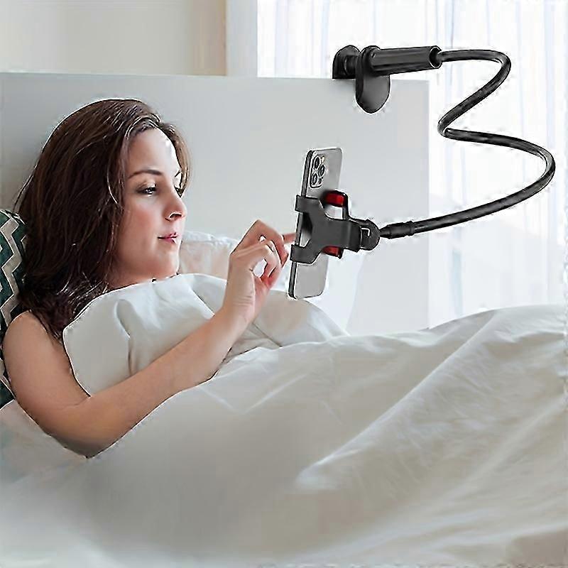 Support de téléphone rotatif flexible à 360°, support de lit à bras longs réglable et pince de montage sur bureau, ajustement universel pour smartphones jusqu’à 5,5 pouces, Lazy B multifonctionnel
