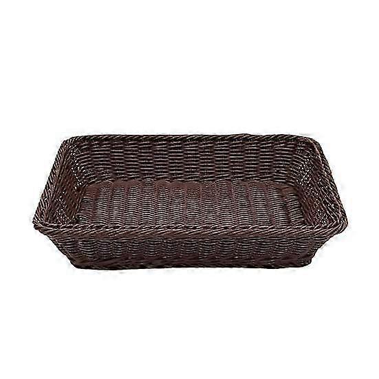 Storage Basket Versatile Tasteless Eco-friendly Rattan Rectangular Picnic Basket for Supermarket