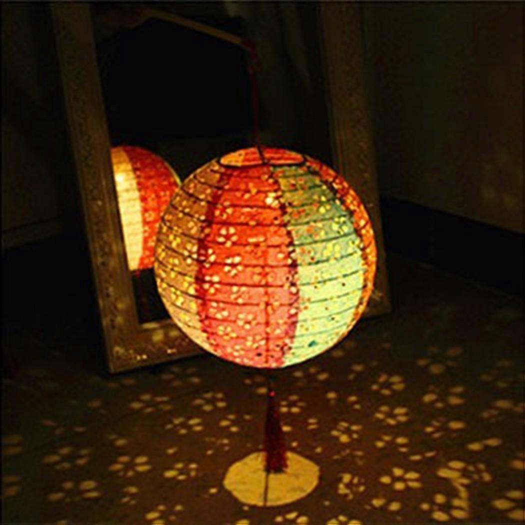 DIY Mid-Autumn Festival Portable LED Lantern Paper Lantern Hollow Lantern Home Path Garden Decor